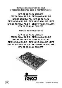 Manual de uso Teka EFX 60 2G 2H AI AL CI Placa