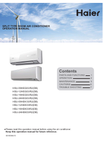 Manual Haier HSU-09HEG03/R2(DB) Air Conditioner