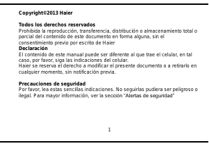 Manual de uso Haier M200+ Teléfono móvil