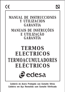 Manual de uso Edesa TE 750 Cuadrado Calentador de agua
