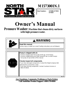 Manual North Star 1573001 Pressure Washer