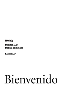 Manual de uso BenQ E2220HDP Monitor de LCD