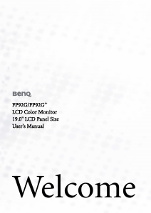 Manual BenQ FP92G+ LCD Monitor