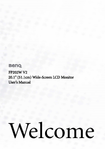 Manual BenQ FP202W V2 LCD Monitor