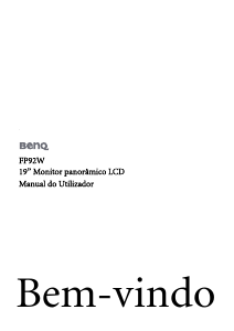 Manual BenQ FP92W Monitor LCD