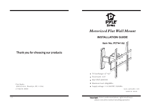 Manual Pyle PETW102 Wall Mount