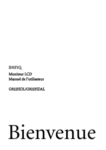 Mode d’emploi BenQ G922HDL Moniteur LCD