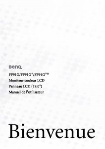 Mode d’emploi BenQ FP91G Moniteur LCD