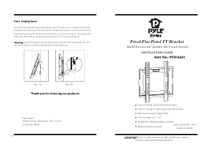 Manual Pyle PSW446F Wall Mount