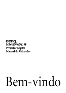 Manual BenQ MP625P Projetor