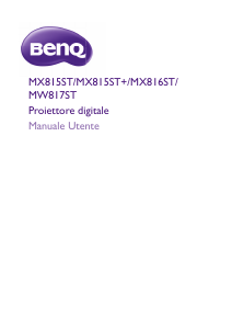 Manuale BenQ MW817ST Proiettore