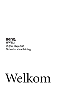 Handleiding BenQ MW512 Beamer