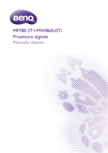 Manuale BenQ MP780 ST+ Proiettore