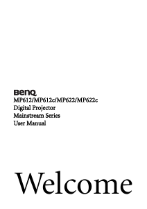 Manual BenQ MP622 Projector