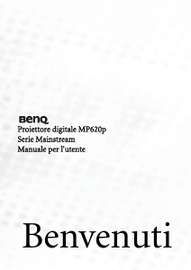 Manuale BenQ MP620P Proiettore