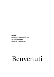 Manuale BenQ MP510 Proiettore