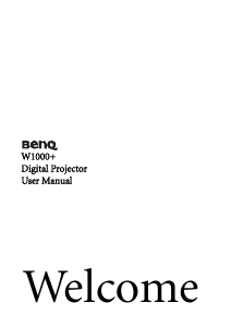Handleiding BenQ W1000+ Beamer