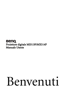 Manuale BenQ MX514P Proiettore