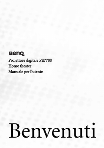 Manuale BenQ PE7700 Proiettore