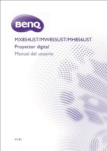 Manual de uso BenQ MX854UST Proyector