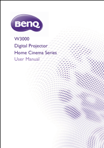 Manual BenQ W3000 Projector