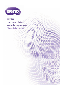 Manual de uso BenQ W8000 Proyector