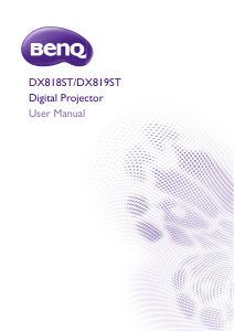 Manual BenQ DX819ST Projector