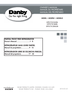 Manual Danby DPF073C2BSLDB Fridge-Freezer