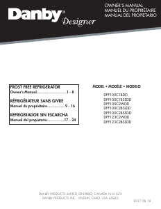 Mode d’emploi Danby DFF100C1WDB Réfrigérateur combiné