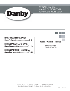 Mode d’emploi Danby DFF092C1BSLDB Réfrigérateur combiné