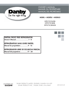 Mode d’emploi Danby DPF073C2BDB Réfrigérateur combiné