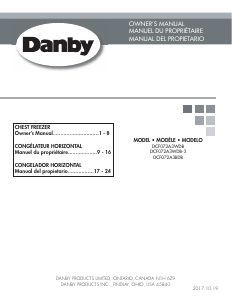 Manual de uso Danby DCF072A3BDB Congelador