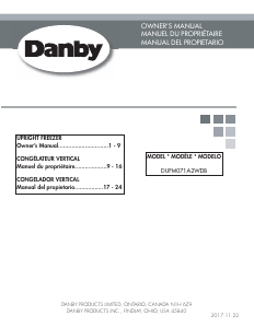 Manual Danby DUFM071A2WDB Freezer