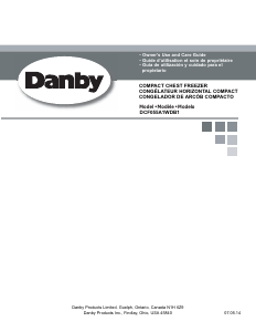 Handleiding Danby DCF055A1WDB1 Vriezer