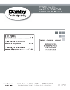 Manual Danby DCF038A2WDB-3 Freezer