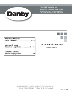 Manual Danby DWM028WDB-3 Washing Machine