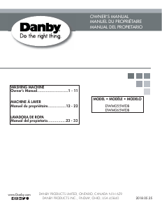 Mode d’emploi Danby DWM055WDB Lave-linge