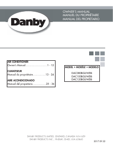 Manual de uso Danby DAC100BGUWDB Aire acondicionado