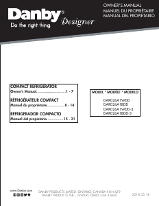 Manual de uso Danby DAR026A1BDD Refrigerador