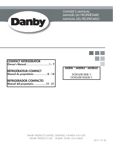 Manual Danby DCR045B1BSLDB-3 Refrigerator