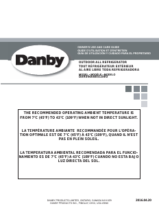 Handleiding Danby DAR044A6BSLDBO Koelkast