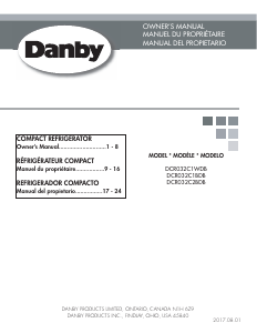 Manual Danby DCR032C1WDB Refrigerator