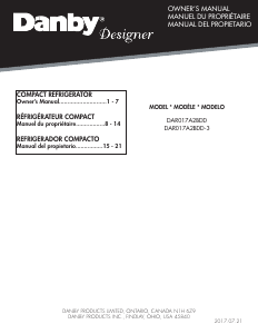 Manual de uso Danby DAR017A2BDD Refrigerador