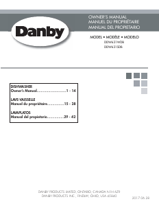 Mode d’emploi Danby DDW631SDB Lave-vaisselle