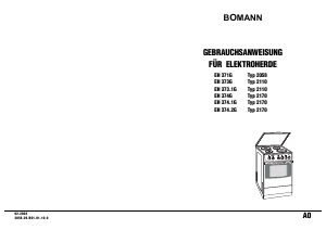 Bedienungsanleitung Bomann EH 373 G Herd