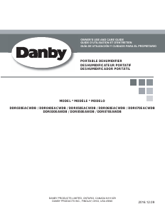 Handleiding Danby DDR050EAWDB Luchtontvochtiger