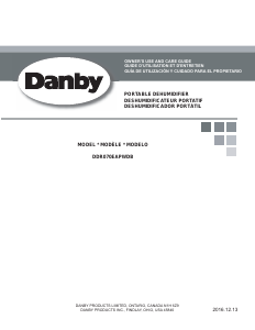 Manual Danby DDR070EAPWDB Dehumidifier