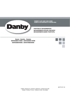 Handleiding Danby DDR070BBWDB Luchtontvochtiger