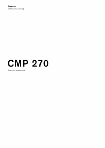 Bedienungsanleitung Gaggenau CMP270131 Espressomaschine