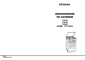 Bedienungsanleitung Bomann EH 480 G Herd